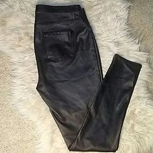 Black leather pants
